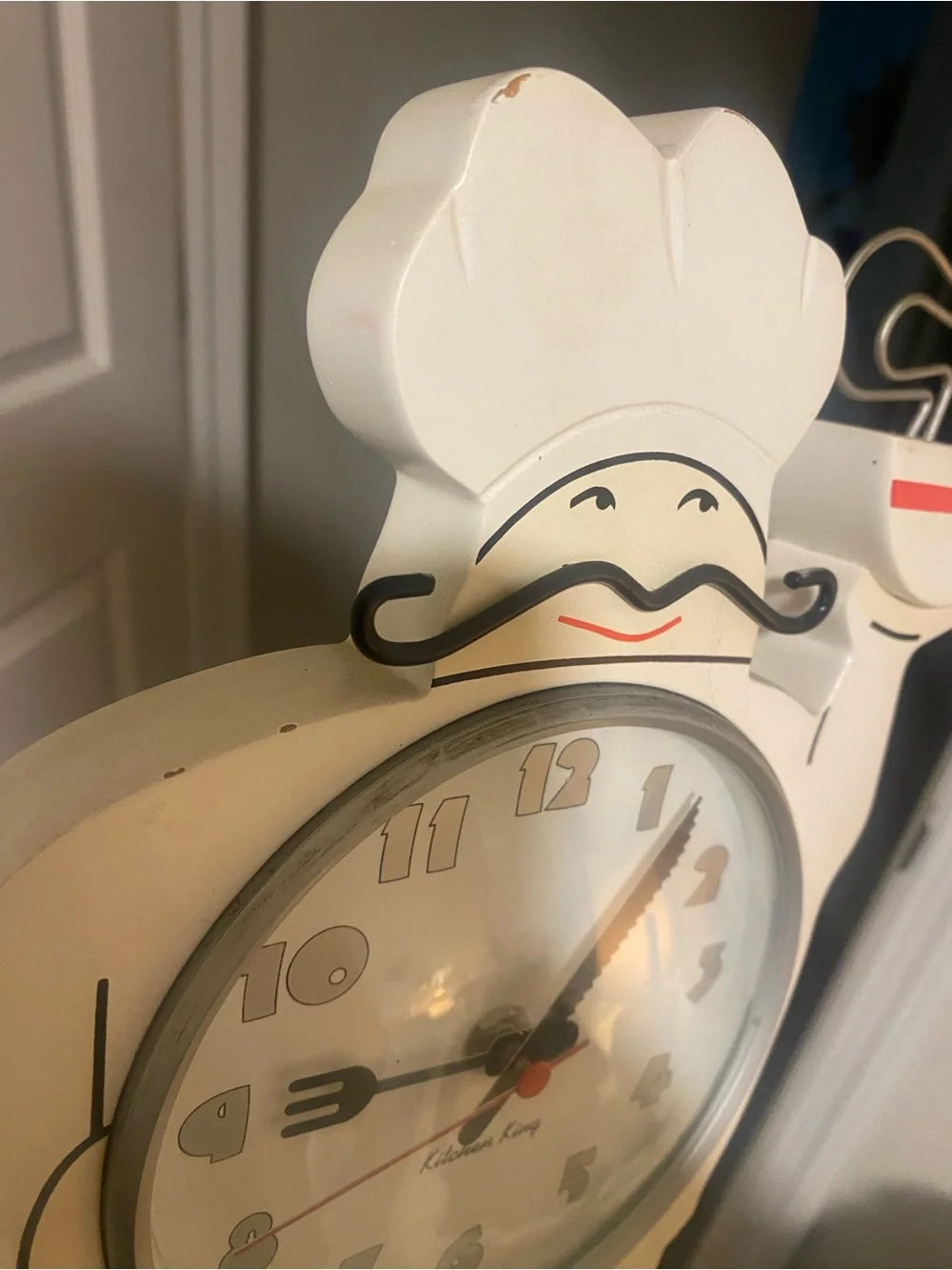 White Chef Wall Clock - White